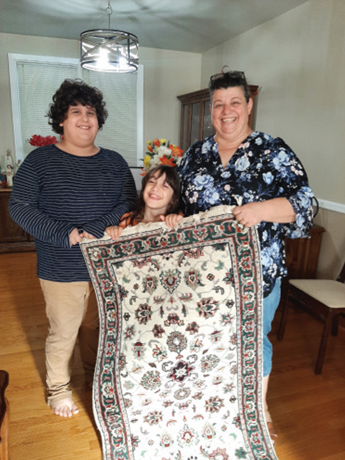 VIVI KOUTSOS, the winner of Kashan Oriental Rug Raffle – 77th Annual ...